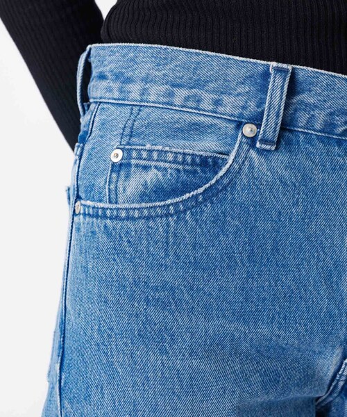 Rouge vif la cle（ルージュヴィフラクレ）の「【157×WOADBLUE】Slit Straight / スリット ストレート デニムパンツ /  ブリーチ / ダメージ【WEB限定】（その他パンツ・レディース・インディゴブルー・25/24/23/26）」の14枚目の写真