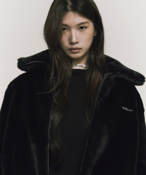 NICK&NICOLE(ニックアンドニコール)の「FAUX FUR BOMBER JACKET_BLACK(ムートンコート・レディース・その他・FREE)」の3枚目の写真