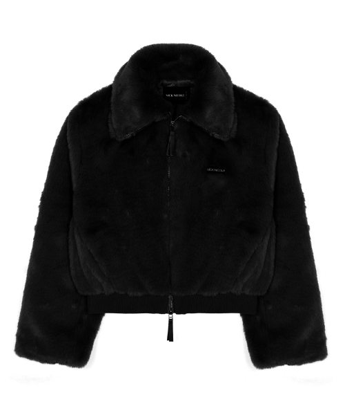 NICK&NICOLE(ニックアンドニコール)の「FAUX FUR BOMBER JACKET_BLACK(ムートンコート・レディース・その他・FREE)」の4枚目の写真