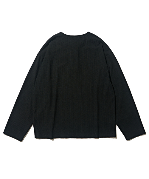 OTHERFITS（アザーフィッツ）の「ヴィンテージヘンリーネック長袖Tシャツ（ブラック）（Tシャツ/カットソー・メンズ・その他・FREE）」の2枚目の写真