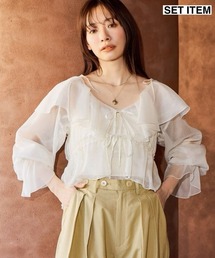 mysty woman | ラッフルフリルブラウスキャミSET 659270(シャツ/ブラウス)