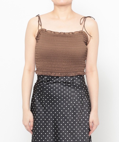 mysty woman（ミスティウーマン）の「ラッフルフリルブラウスキャミSET　659270（シャツ/ブラウス・レディース・オフホワイト/ブラック系その他/グレー/ブラウン・FREE）」の20枚目の写真