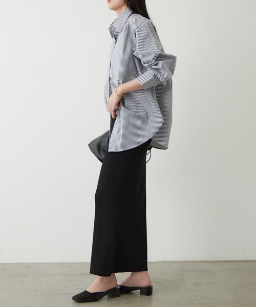 LOUNGEDRESS（ラウンジドレス）の「ストライプBigシャツ（シャツ/ブラウス・レディース・ネイビー/ベージュ・FREE）」の15枚目の写真