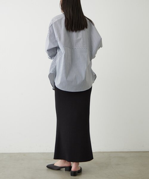 LOUNGEDRESS（ラウンジドレス）の「ストライプBigシャツ（シャツ/ブラウス・レディース・ネイビー/ベージュ・FREE）」の16枚目の写真