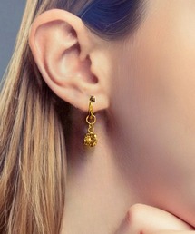 tone（トーン）の「【As】【金属アレルギー対応】NO.200  小ぶりフープ　2way 誕生石　推しカラー　クリスタルガラス　ビジューピアス（チタン）(MA)（ピアス（両耳用））」