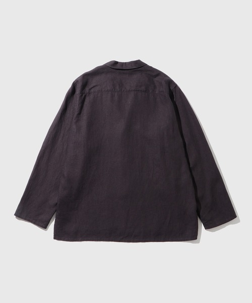 ADAM ET ROPE'(アダムエロペ)の「ボックスシルエット リネン シャツ ジャケット / セットアップ可能(テーラードジャケット・メンズ・ネイビー/ブラック/チャコールグレー・M/L)」の8枚目の写真