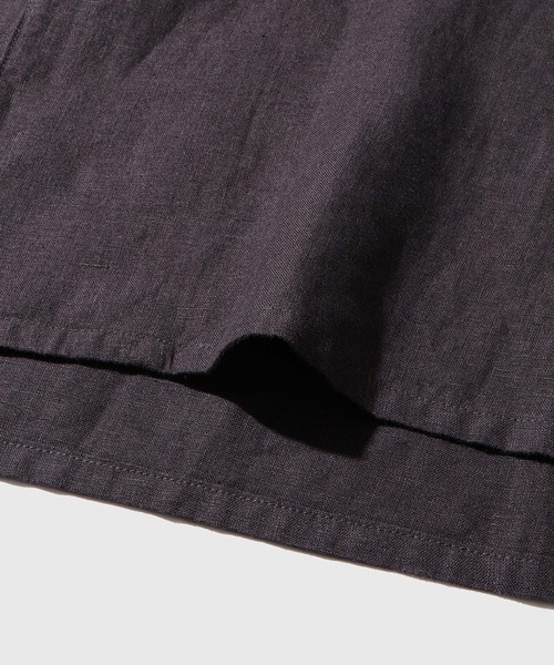 ADAM ET ROPE'(アダムエロペ)の「ボックスシルエット リネン シャツ ジャケット / セットアップ可能(テーラードジャケット・メンズ・ネイビー/ブラック/チャコールグレー・M/L)」の9枚目の写真
