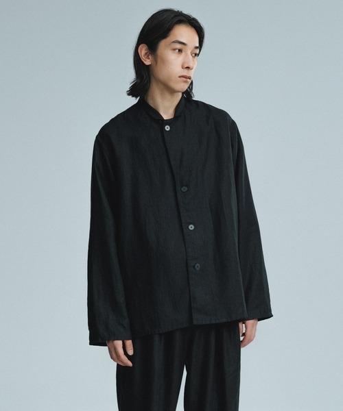 ADAM ET ROPE'(アダムエロペ)の「ボックスシルエット リネン シャツ ジャケット / セットアップ可能(テーラードジャケット・メンズ・ネイビー/ブラック/チャコールグレー・M/L)」の16枚目の写真