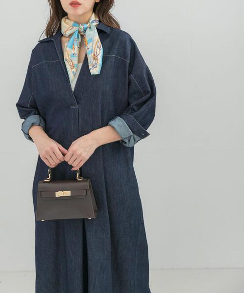 URBAN RESEARCH ROSSO WOMEN（アーバンリサーチ　ロッソ）の「スキッパーデニムワンピース（ワンピース・レディース・インディゴブルー/ピンク・FREE）」の10枚目の写真