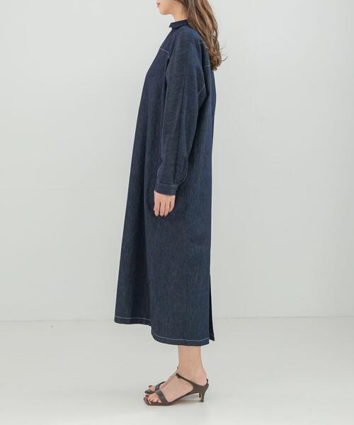 URBAN RESEARCH ROSSO WOMEN（アーバンリサーチ　ロッソ）の「スキッパーデニムワンピース（ワンピース・レディース・インディゴブルー/ピンク・FREE）」の14枚目の写真