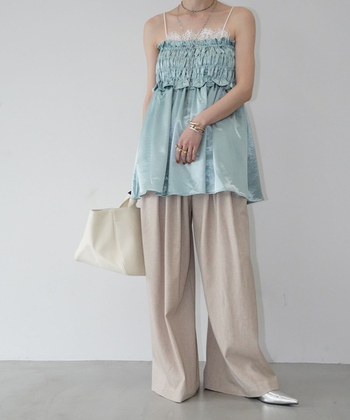 chuclla(チュクラ)の「2wayベアトップスカート chw26s094(スカート・レディース・アイボリー/クリアグリーン・FREE)」の3枚目の写真