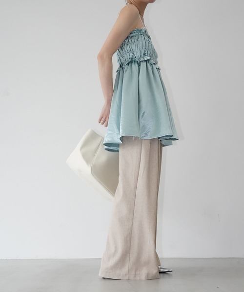 chuclla(チュクラ)の「2wayベアトップスカート chw26s094(スカート・レディース・アイボリー/クリアグリーン・FREE)」の6枚目の写真