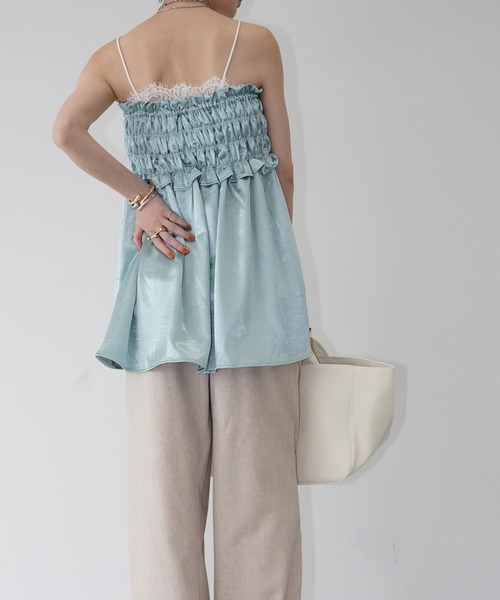 chuclla(チュクラ)の「2wayベアトップスカート chw26s094(スカート・レディース・アイボリー/クリアグリーン・FREE)」の7枚目の写真