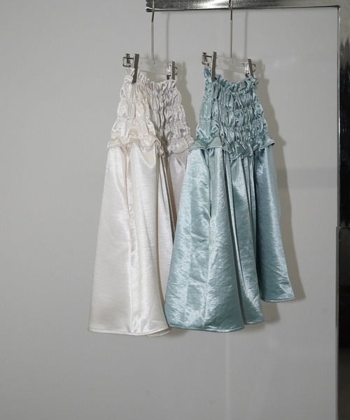 chuclla(チュクラ)の「2wayベアトップスカート chw26s094(スカート・レディース・アイボリー/クリアグリーン・FREE)」の19枚目の写真