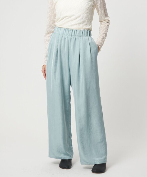 EMMEL REFINES（エメルリファインズ）の「＜EMMEL REFINES＞EM ライトサテン イージーパンツ（その他パンツ・レディース・ライトブルー/ダークブラウン・M/S）」の20枚目の写真