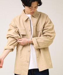 GLOSTER | 【デニム/リップストップ】ミリタリーオーバーシャツ(シャツ/ブラウス)