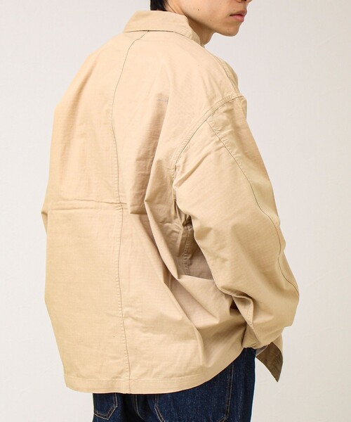 GLOSTER（グロスター）の「【デニム/リップストップ】ミリタリーオーバーシャツ（シャツ/ブラウス・メンズ・ベージュ/インディゴブルー・L/M）」の15枚目の写真