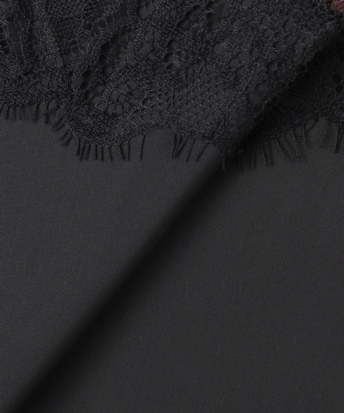 SLOBE IENA（スローブイエナ）の「《追加》サテンレースキャミソール（キャミソール・レディース・ブラック/アイボリー・FREE）」の6枚目の写真