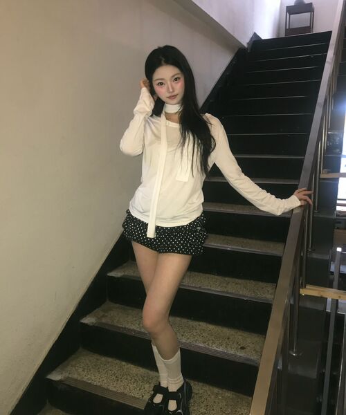 HAVISM(ヘビズム)の「LVER BOAT NECK L/S TEE(WHITE)(Tシャツ/カットソー・レディース・その他・ONE SIZE)」の10枚目の写真