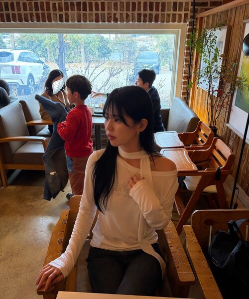 HAVISM(ヘビズム)の「LVER BOAT NECK L/S TEE(WHITE)(Tシャツ/カットソー・レディース・その他・ONE SIZE)」の11枚目の写真