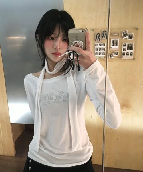 HAVISM(ヘビズム)の「LVER BOAT NECK L/S TEE(WHITE)(Tシャツ/カットソー・レディース・その他・ONE SIZE)」の13枚目の写真