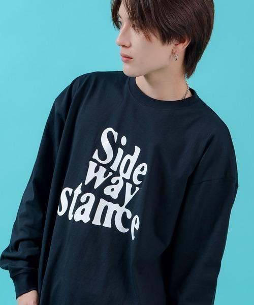 SIDEWAY STANCE(サイドウェイスタンス)の「【SIDEWAY STANCE】プリント 長袖 Tシャツ(Tシャツ/カットソー・メンズ・ブラック/ホワイト系/ホワイト系1/ホワイト系2/ライトグレー系1/ブラック系2/パープル系2/ホワイト/ライトグレー/ライトグレー系/ブラック系1/ブラック系・SMALL/MEDIUM/LARGE/X-LARGE)」の6枚目の写真