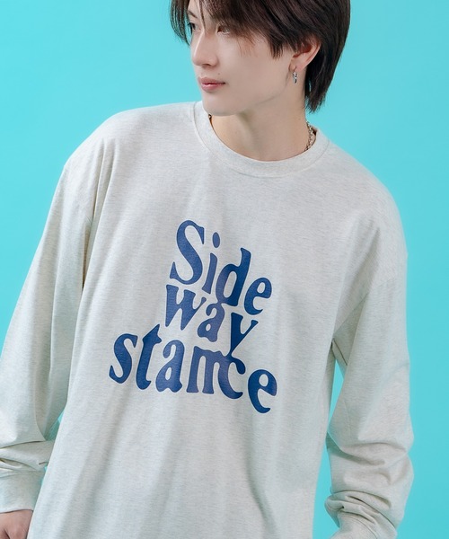 SIDEWAY STANCE(サイドウェイスタンス)の「【SIDEWAY STANCE】プリント 長袖 Tシャツ(Tシャツ/カットソー・メンズ・ブラック/ホワイト系/ホワイト系1/ホワイト系2/ライトグレー系1/ブラック系2/パープル系2/ホワイト/ライトグレー/ライトグレー系/ブラック系1/ブラック系・SMALL/MEDIUM/LARGE/X-LARGE)」の10枚目の写真