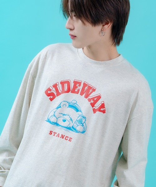 SIDEWAY STANCE(サイドウェイスタンス)の「【SIDEWAY STANCE】プリント 長袖 Tシャツ(Tシャツ/カットソー・メンズ・ブラック/ホワイト系/ホワイト系1/ホワイト系2/ライトグレー系1/ブラック系2/パープル系2/ホワイト/ライトグレー/ライトグレー系/ブラック系1/ブラック系・SMALL/MEDIUM/LARGE/X-LARGE)」の11枚目の写真