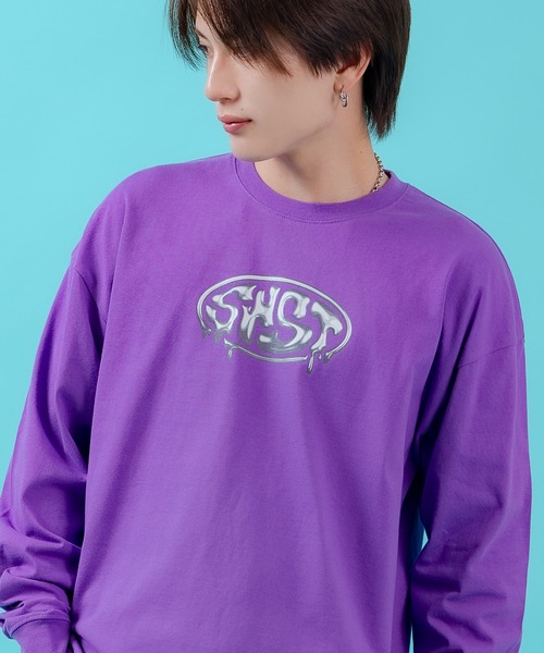 SIDEWAY STANCE(サイドウェイスタンス)の「【SIDEWAY STANCE】プリント 長袖 Tシャツ(Tシャツ/カットソー・メンズ・ブラック/ホワイト系/ホワイト系1/ホワイト系2/ライトグレー系1/ブラック系2/パープル系2/ホワイト/ライトグレー/ライトグレー系/ブラック系1/ブラック系・SMALL/MEDIUM/LARGE/X-LARGE)」の12枚目の写真