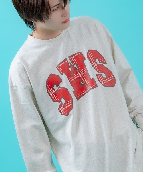 SIDEWAY STANCE(サイドウェイスタンス)の「【SIDEWAY STANCE】プリント 長袖 Tシャツ(Tシャツ/カットソー・メンズ・ブラック/ホワイト系/ホワイト系1/ホワイト系2/ライトグレー系1/ブラック系2/パープル系2/ホワイト/ライトグレー/ライトグレー系/ブラック系1/ブラック系・SMALL/MEDIUM/LARGE/X-LARGE)」の9枚目の写真