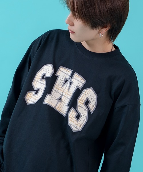 SIDEWAY STANCE(サイドウェイスタンス)の「【SIDEWAY STANCE】プリント 長袖 Tシャツ(Tシャツ/カットソー・メンズ・ブラック/ホワイト系/ホワイト系1/ホワイト系2/ライトグレー系1/ブラック系2/パープル系2/ホワイト/ライトグレー/ライトグレー系/ブラック系1/ブラック系・SMALL/MEDIUM/LARGE/X-LARGE)」の5枚目の写真