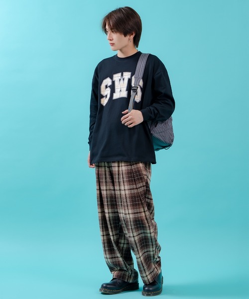 SIDEWAY STANCE(サイドウェイスタンス)の「【SIDEWAY STANCE】プリント 長袖 Tシャツ(Tシャツ/カットソー・メンズ・ブラック/ホワイト系/ホワイト系1/ホワイト系2/ライトグレー系1/ブラック系2/パープル系2/ホワイト/ライトグレー/ライトグレー系/ブラック系1/ブラック系・SMALL/MEDIUM/LARGE/X-LARGE)」の21枚目の写真