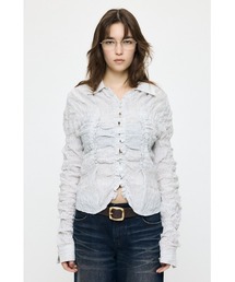 MOUSSY | 【26年SS新作】BUTTON UP SHIRRING シャツ(シャツ/ブラウス)