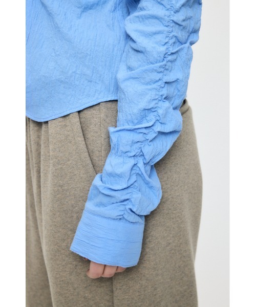 MOUSSY（マウジー）の「【26年SS新作】BUTTON UP SHIRRING シャツ（シャツ/ブラウス・レディース・ブルー/ピンク系その他/キナリ/ホワイト系その他・FREE）」の14枚目の写真