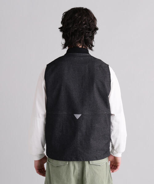 MANASTASH（マナスタッシュ）の「MANASTASH/マナスタッシュ　PATCHED LOGO WORK VEST（ベスト・メンズ・ブルー/ブラック・S/L/XL/M）」の6枚目の写真
