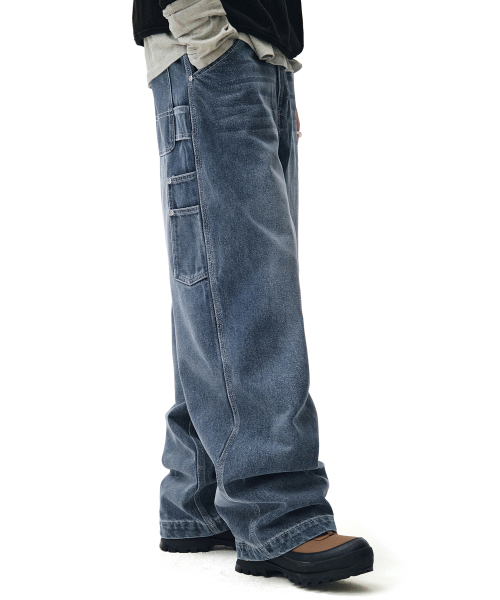 DECET(デケト)の「Painter Wide Pants DCPT070Blue(デニムパンツ・メンズ・その他・26/32/34/28/30)」の16枚目の写真