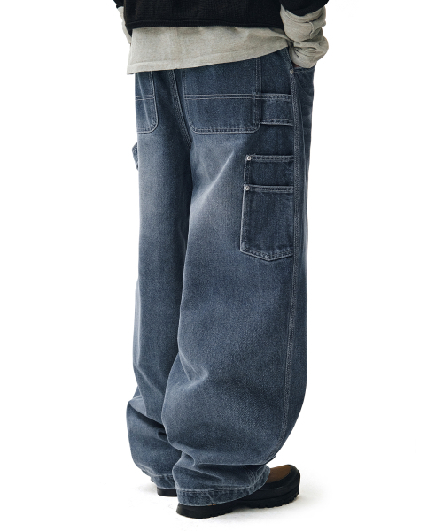 DECET(デケト)の「Painter Wide Pants DCPT070Blue(デニムパンツ・メンズ・その他・26/32/34/28/30)」の15枚目の写真