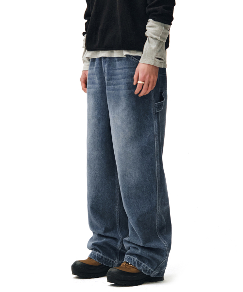 DECET(デケト)の「Painter Wide Pants DCPT070Blue(デニムパンツ・メンズ・その他・26/32/34/28/30)」の13枚目の写真