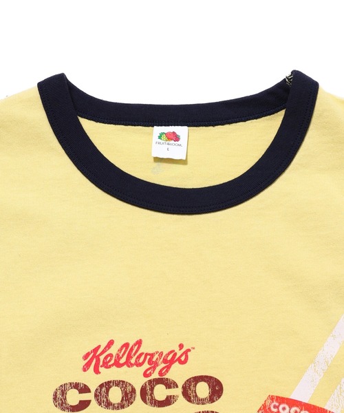 FRUIT OF THE LOOM(フルーツオブザルーム)の「【FRUIT OF THE LOOM】FTL x KELLOGGS RINGER T-SHIRT2 / 半袖 リンガーTシャツ(Tシャツ/カットソー・メンズ・イエロー・S/M/L)」の2枚目の写真