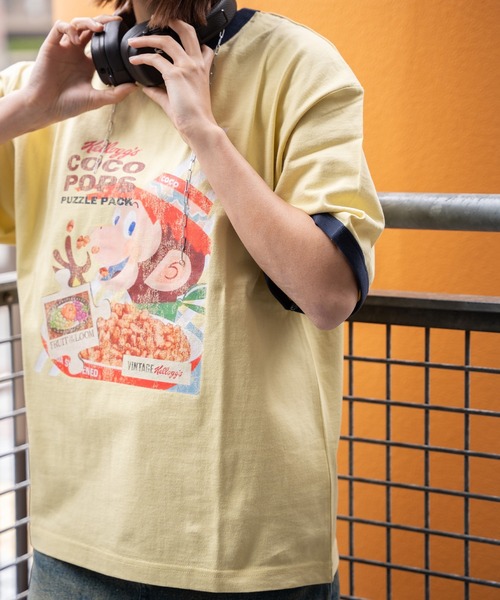 FRUIT OF THE LOOM(フルーツオブザルーム)の「【FRUIT OF THE LOOM】FTL x KELLOGGS RINGER T-SHIRT2 / 半袖 リンガーTシャツ(Tシャツ/カットソー・メンズ・イエロー・S/M/L)」の8枚目の写真