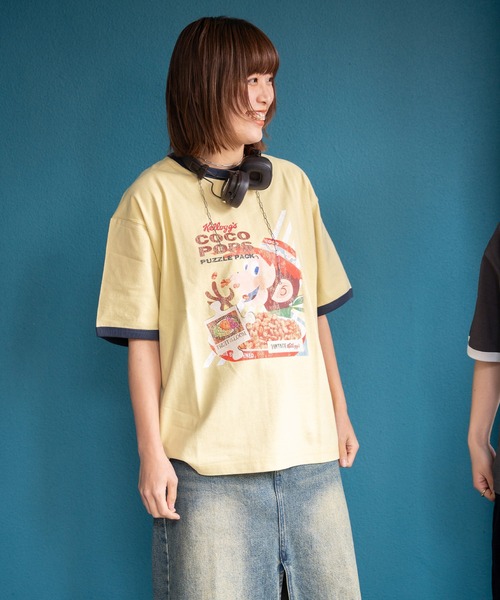 FRUIT OF THE LOOM(フルーツオブザルーム)の「【FRUIT OF THE LOOM】FTL x KELLOGGS RINGER T-SHIRT2 / 半袖 リンガーTシャツ(Tシャツ/カットソー・メンズ・イエロー・S/M/L)」の13枚目の写真