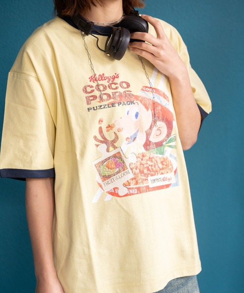 FRUIT OF THE LOOM(フルーツオブザルーム)の「【FRUIT OF THE LOOM】FTL x KELLOGGS RINGER T-SHIRT2 / 半袖 リンガーTシャツ(Tシャツ/カットソー・メンズ・イエロー・S/M/L)」の11枚目の写真