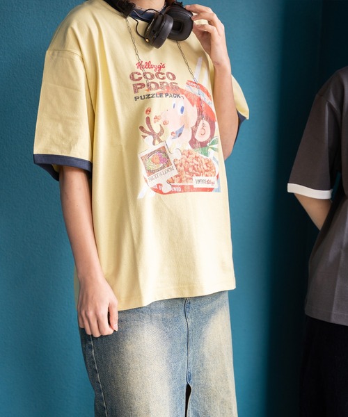 FRUIT OF THE LOOM(フルーツオブザルーム)の「【FRUIT OF THE LOOM】FTL x KELLOGGS RINGER T-SHIRT2 / 半袖 リンガーTシャツ(Tシャツ/カットソー・メンズ・イエロー・S/M/L)」の12枚目の写真