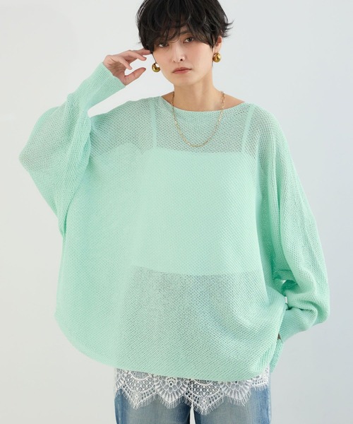 BARNYARDSTORM（バンヤードストーム）の「BARNYARDSTORM / ペーパーワイドドルマンニット【WEB限定カラー】【『ネルソンさん』YouTubeご紹介アイテム】（ニット/セーター・レディース・レモンイエロー/ベージュ/ライトグリーン/ホワイト/ブラック・FREE）」の6枚目の写真