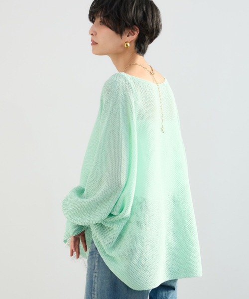 BARNYARDSTORM（バンヤードストーム）の「BARNYARDSTORM / ペーパーワイドドルマンニット【WEB限定カラー】【『ネルソンさん』YouTubeご紹介アイテム】（ニット/セーター・レディース・レモンイエロー/ベージュ/ライトグリーン/ホワイト/ブラック・FREE）」の7枚目の写真