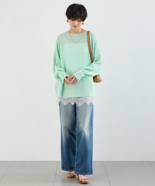 BARNYARDSTORM（バンヤードストーム）の「BARNYARDSTORM / ペーパーワイドドルマンニット【WEB限定カラー】【『ネルソンさん』YouTubeご紹介アイテム】（ニット/セーター・レディース・レモンイエロー/ベージュ/ライトグリーン/ホワイト/ブラック・FREE）」の8枚目の写真