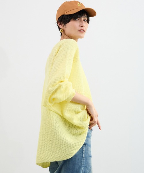 BARNYARDSTORM（バンヤードストーム）の「BARNYARDSTORM / ペーパーワイドドルマンニット【WEB限定カラー】【『ネルソンさん』YouTubeご紹介アイテム】（ニット/セーター・レディース・レモンイエロー/ベージュ/ライトグリーン/ホワイト/ブラック・FREE）」の11枚目の写真