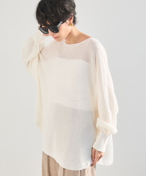 BARNYARDSTORM（バンヤードストーム）の「BARNYARDSTORM / ペーパーワイドドルマンニット【WEB限定カラー】【『ネルソンさん』YouTubeご紹介アイテム】（ニット/セーター・レディース・レモンイエロー/ベージュ/ライトグリーン/ホワイト/ブラック・FREE）」の15枚目の写真