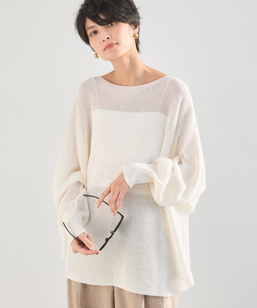 BARNYARDSTORM（バンヤードストーム）の「BARNYARDSTORM / ペーパーワイドドルマンニット【WEB限定カラー】【『ネルソンさん』YouTubeご紹介アイテム】（ニット/セーター・レディース・レモンイエロー/ベージュ/ライトグリーン/ホワイト/ブラック・FREE）」の17枚目の写真