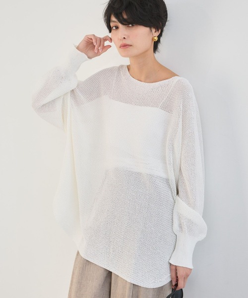 BARNYARDSTORM（バンヤードストーム）の「BARNYARDSTORM / ペーパーワイドドルマンニット【WEB限定カラー】【『ネルソンさん』YouTubeご紹介アイテム】（ニット/セーター・レディース・レモンイエロー/ベージュ/ライトグリーン/ホワイト/ブラック・FREE）」の18枚目の写真